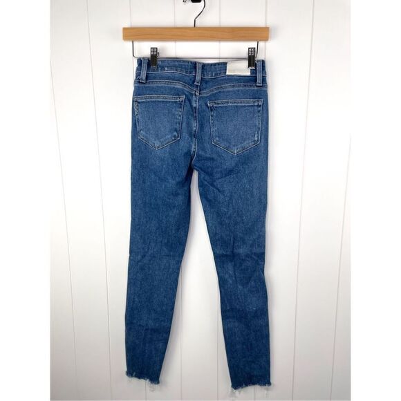 PAIGE Verdugo Ankle Skinny Jeans Jules Destructed‎ Worn Away Hem Size 26 - Picture 10 of 13